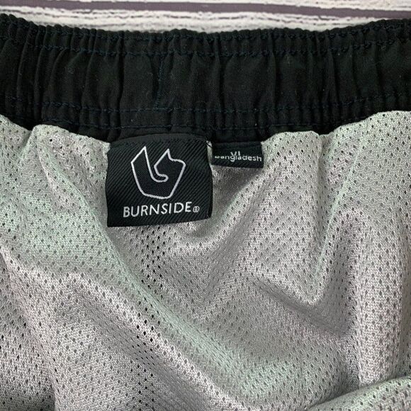 Burnside sz XL Swim Trunks Inner Liner Striped Design Elastic Waist Inseam 9" - Picture 4 of 8